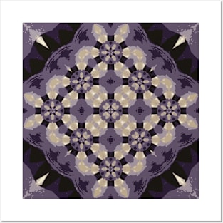 Purple Mandala Spanish Tile Posters and Art